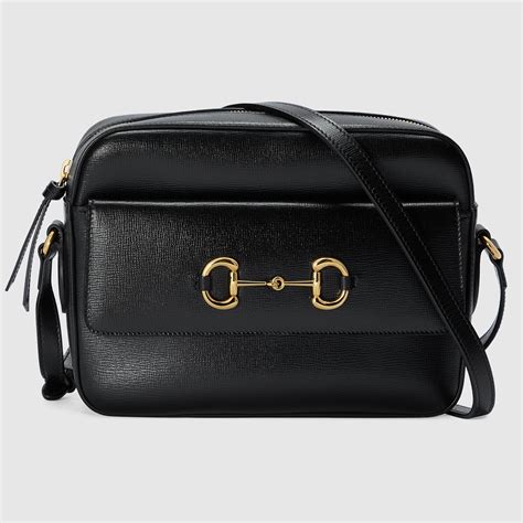 Gucci Horsebit 1955 Small Shoulder Bag Black 